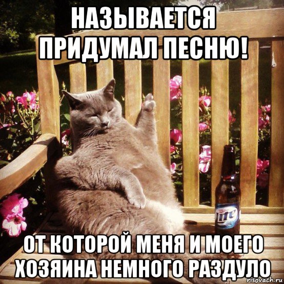 называется придумал песню! от которой меня и моего хозяина немного раздуло