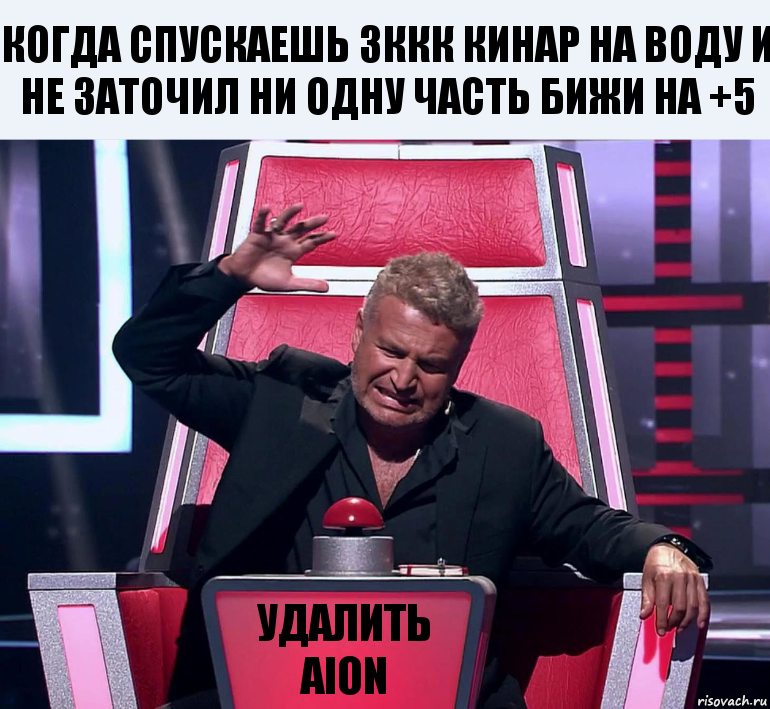 Когда спускаешь 3ккк кинар на воду и не заточил ни одну часть бижи на +5 Удалить Aion, Комикс  Агутин