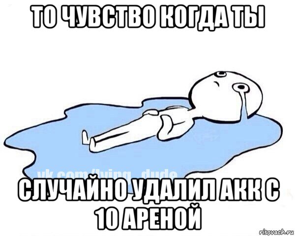 то чувство когда ты случайно удалил акк с 10 ареной, Мем Этот момент когда