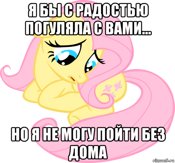 я бы с радостью погуляла с вами... но я не могу пойти без дома