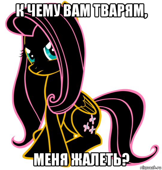 к чему вам тварям, меня жалеть?