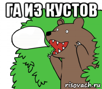га из кустов 