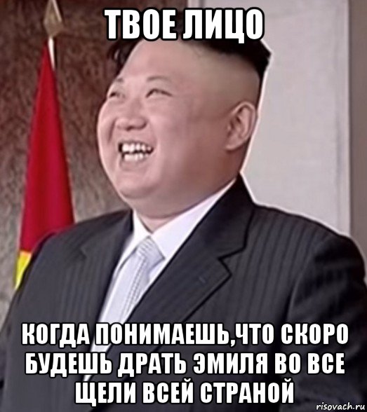твое лицо когда понимаешь,что скоро будешь драть эмиля во все щели всей страной