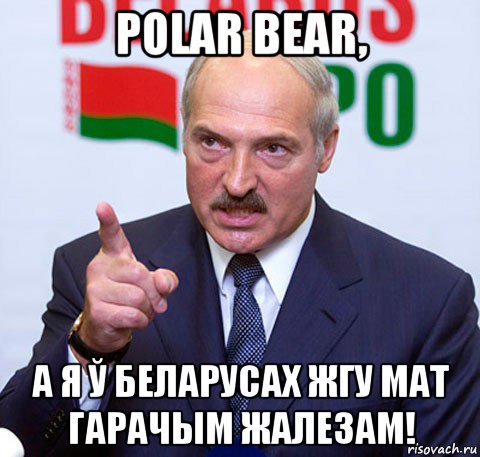 polar bear, а я ў беларусах жгу мат гарачым жалезам!