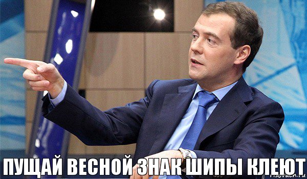 пущай весной знак шипы клеют, Комикс  Медведев-модернизатор