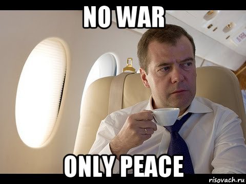 no war only peace, Мем Медведев спот