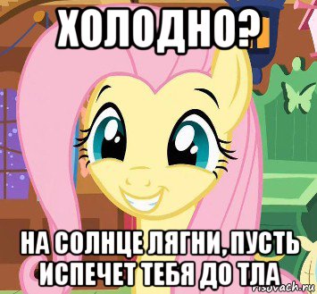 холодно? на солнце лягни, пусть испечет тебя до тла