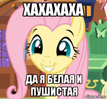 хахахаха да я белая и пушистая