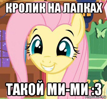кролик на лапках такой ми-ми :з