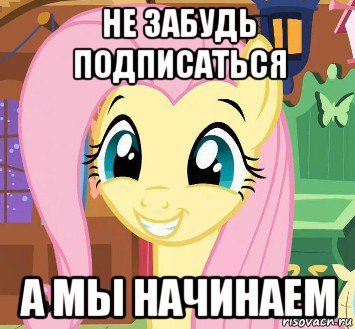 не забудь подписаться а мы начинаем