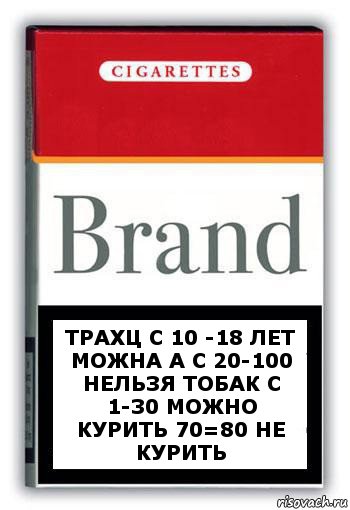 трахц с 10 -18 лет можна а с 20-100 нельзя тобак с 1-30 можно курить 70=80 не курить, Комикс Минздрав