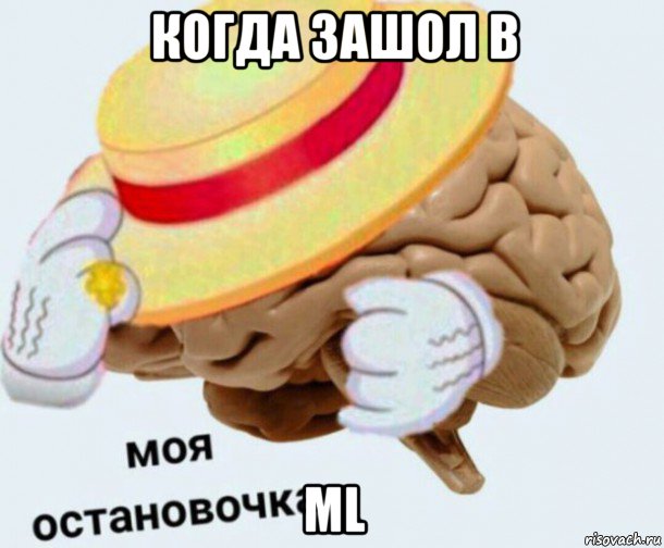 когда зашол в ml, Мем   Моя остановочка мозг