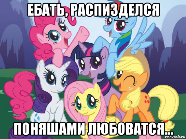 ебать, распизделся поняшами любоватся..., Мем My little pony