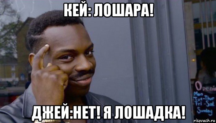 кей: лошара! джей:нет! я лошадка!, Мем Не делай не будет