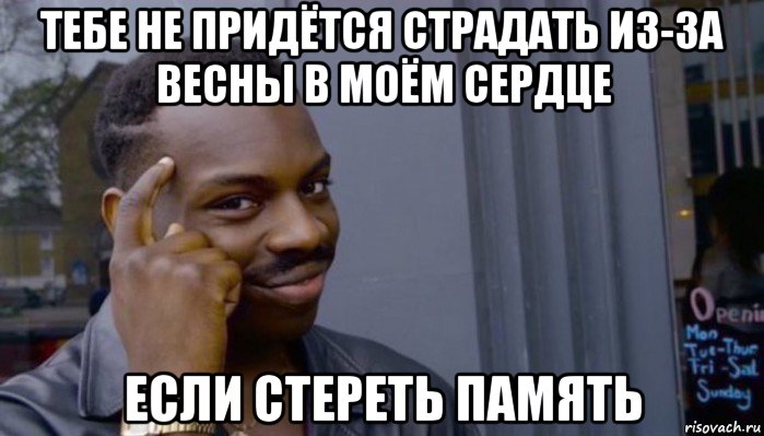 тебе не придётся страдать из-за весны в моём сердце если стереть память, Мем Не делай не будет