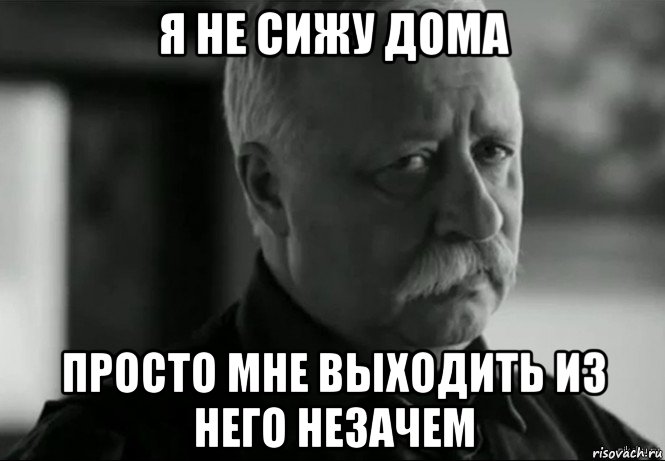 я не сижу дома просто мне выходить из него незачем, Мем Не расстраивай Леонида Аркадьевича