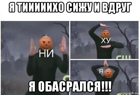 я тииииихо сижу и вдруг я обасрался!!!, Мем  Ни ху Я