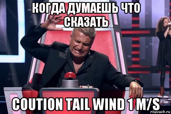 когда думаешь что сказать coution tail wind 1 m/s, Мем   Отчаянный Агутин