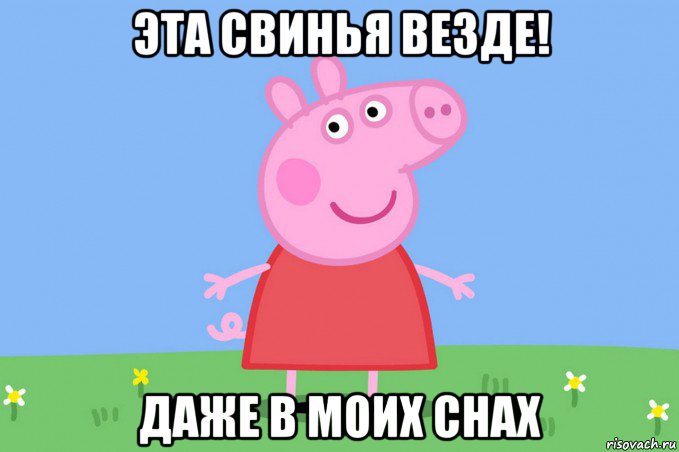 эта свинья везде! даже в моих снах, Мем Пеппа