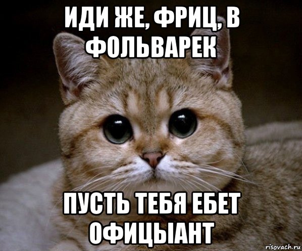 иди же, фриц, в фольварек пусть тебя ебет офицыант, Мем Пидрила Ебаная