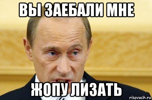 вы заебали мне жопу лизать, Мем путин