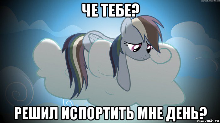 че тебе? решил испортить мне день?