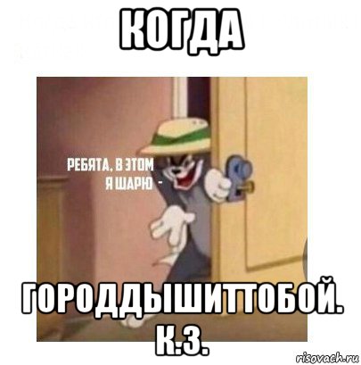 когда городдышиттобой. к.з., Мем Ребята я в этом шарю