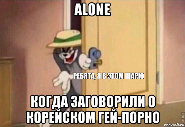 alone когда заговорили о корейском гей-порно, Мем    Ребята я в этом шарю