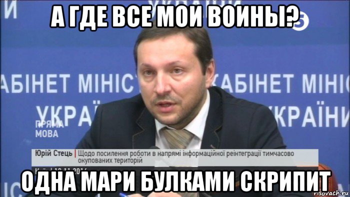 а где все мои воины? одна мари булками скрипит