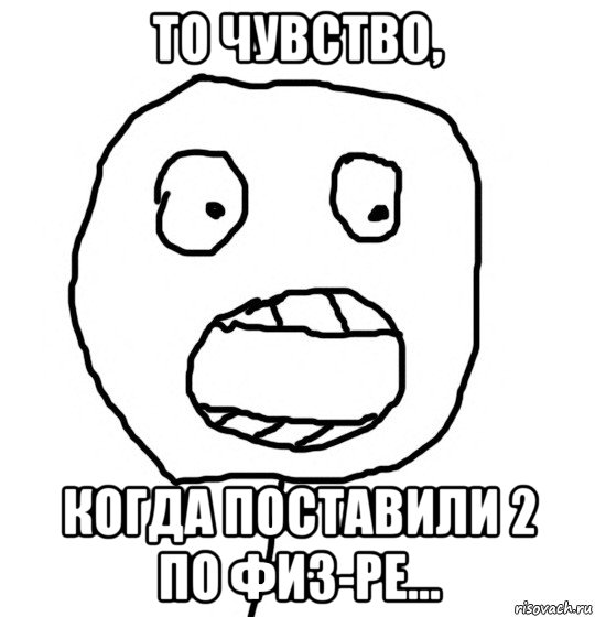 то чувство, когда поставили 2 по физ-ре...