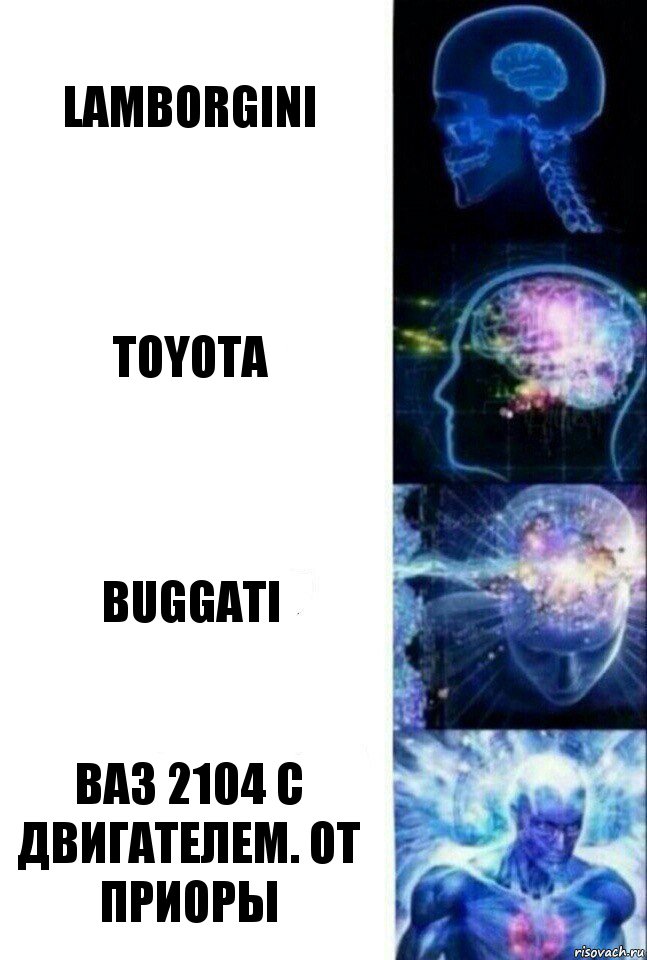 Lamborgini Toyota Buggati Ваз 2104 с двигателем. От приоры, Комикс  Сверхразум