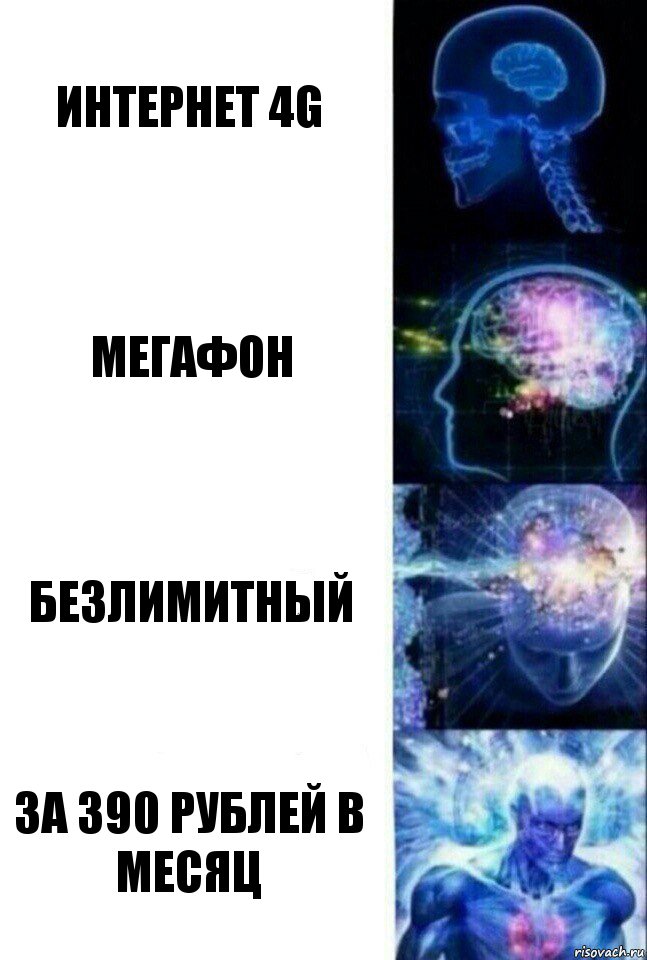 интернет 4g мегафон безлимитный за 390 рублей в месяц, Комикс  Сверхразум