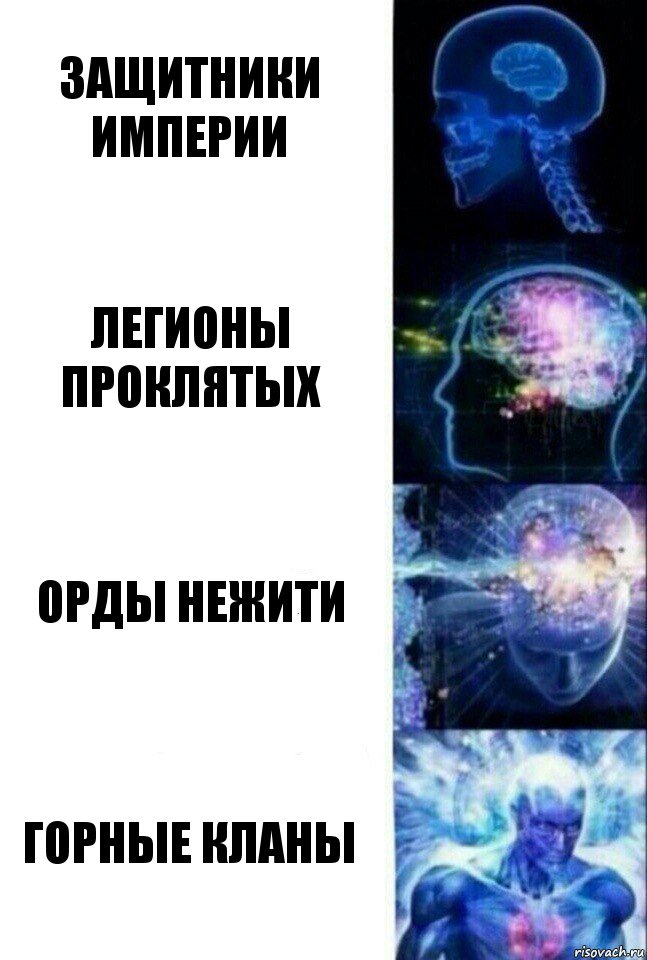 Защитники империи Легионы проклятых Орды нежити Горные кланы, Комикс  Сверхразум