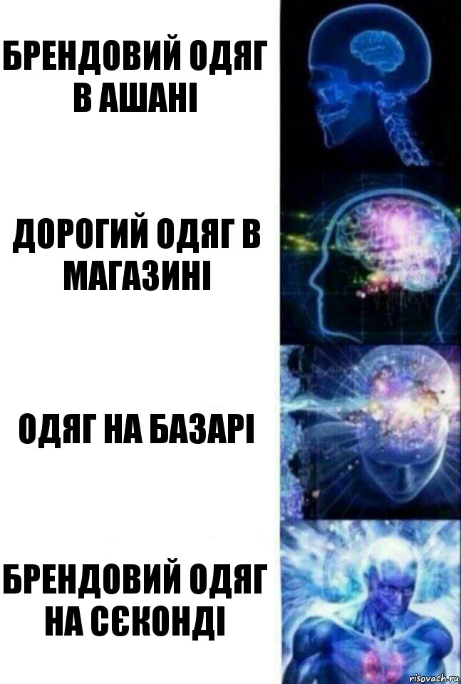 БРЕНДОВИЙ ОДЯГ В АШАНІ ДОРОГИЙ ОДЯГ В МАГАЗИНІ ОДЯГ НА БАЗАРІ БРЕНДОВИЙ ОДЯГ НА СЄКОНДІ, Комикс  Сверхразум