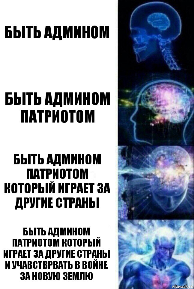 Быть админом Быть админом патриотом Быть админом патриотом который играет за другие страны Быть админом патриотом который играет за другие страны и учавстврвать в войне за Новую Землю, Комикс  Сверхразум