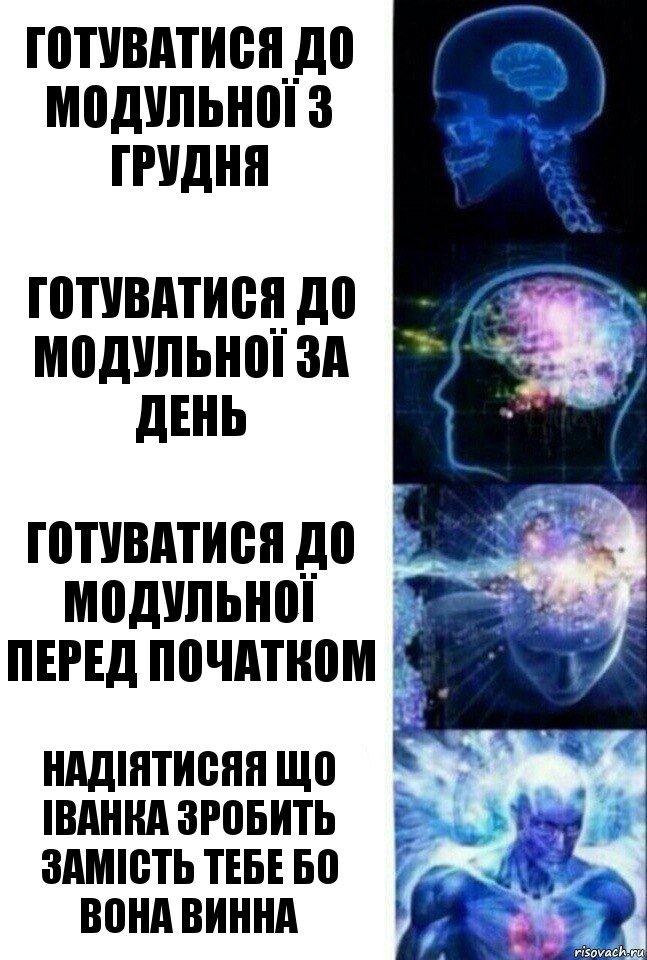 Готуватися до модульної з грудня Готуватися до модульної за день Готуватися до модульної перед початком Надіятисяя що іванка зробить замість тебе бо вона винна, Комикс  Сверхразум