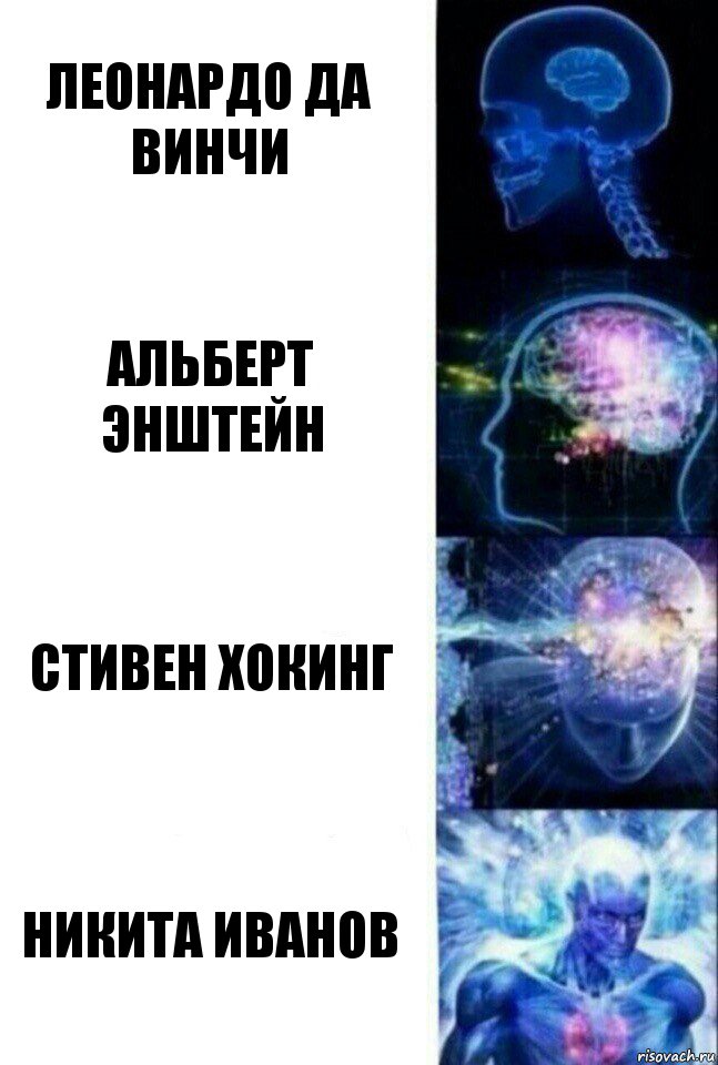 Леонардо Да Винчи Альберт Энштейн Стивен Хокинг Никита Иванов, Комикс  Сверхразум