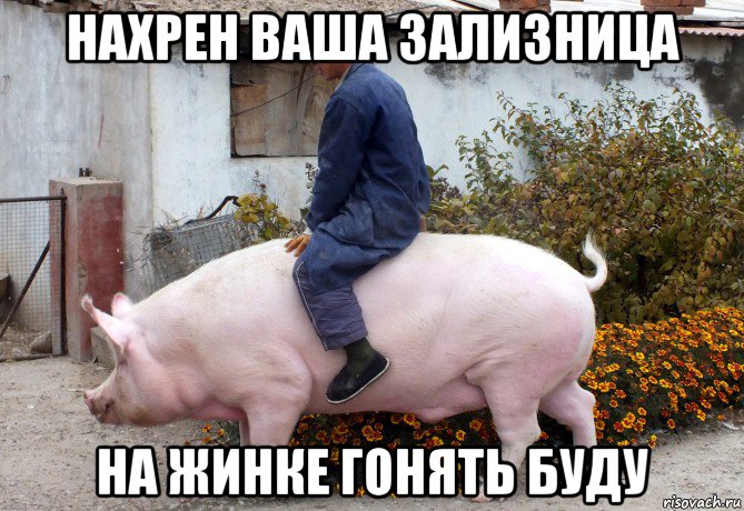 нахрен ваша зализница на жинке гонять буду