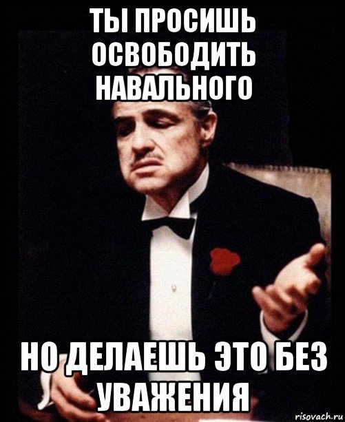 ты просишь освободить навального но делаешь это без уважения, Мем ты делаешь это без уважения