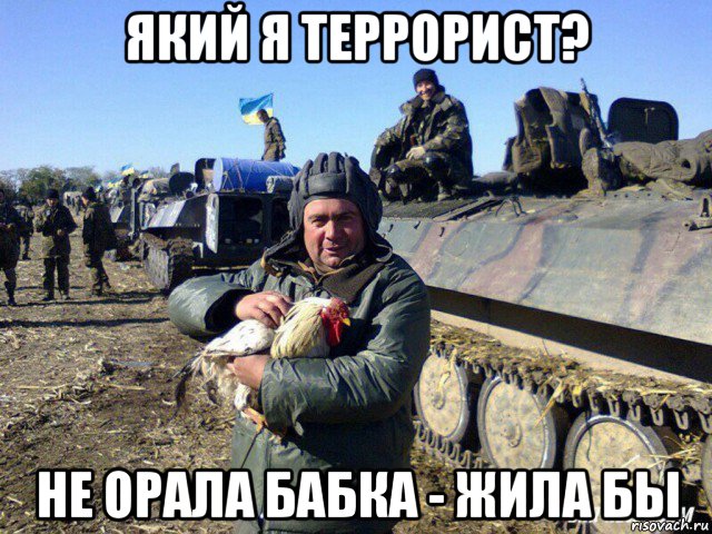 який я террорист? не орала бабка - жила бы
