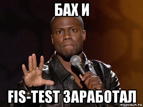 бах и fis-test заработал, Мем  А теперь представь