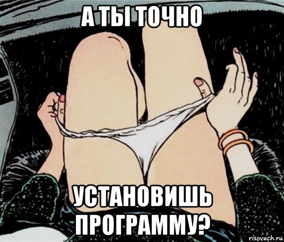 а ты точно установишь программу?, Мем А ты точно