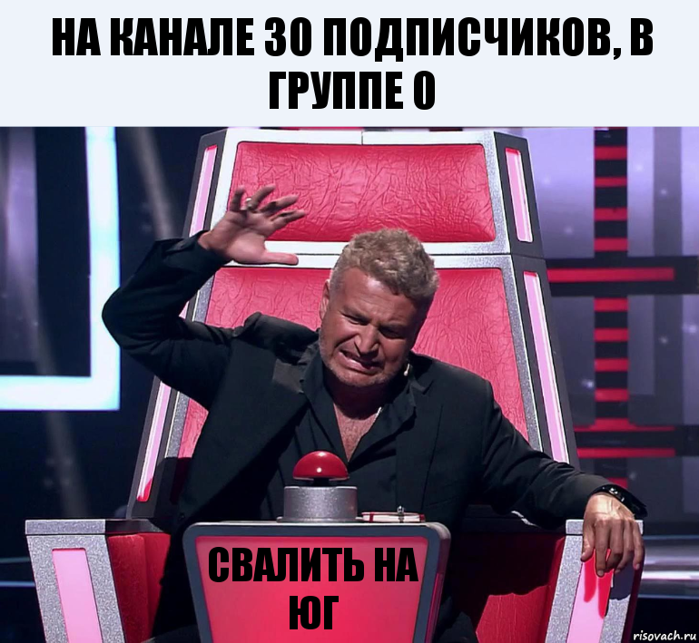 На канале 30 подписчиков, в группе 0 Свалить на юг, Комикс  Агутин