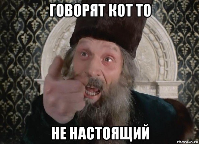 говорят кот то не настоящий, Мем Царь не настоящий