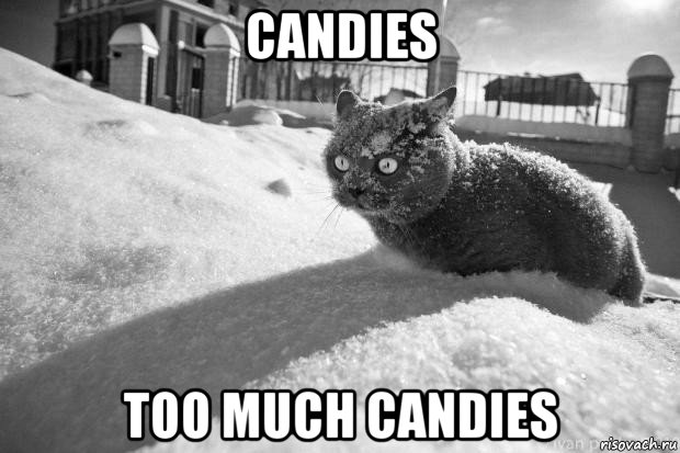 candies too much candies