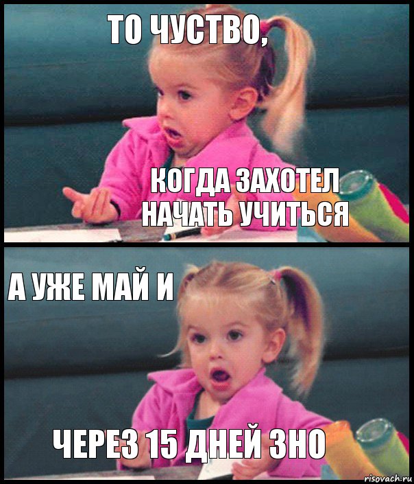 То чуство, когда захотел начать учиться а уже май и через 15 дней ЗНО, Комикс  Возмущающаяся девочка