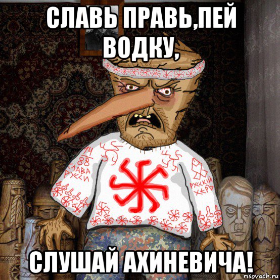 славь правь,пей водку, слушай ахиневича!