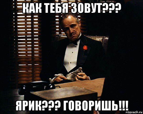 как тебя зовут??? ярик??? говоришь!!!