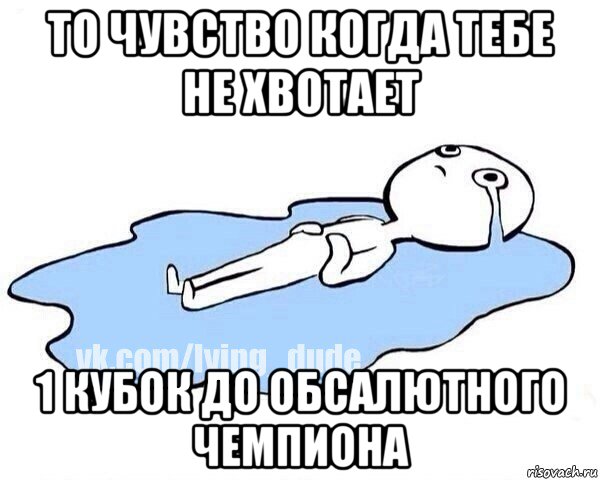 то чувство когда тебе не хвотает 1 кубок до обсалютного чемпиона, Мем Этот момент когда