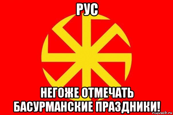 рус негоже отмечать басурманские праздники!, Мем Флаг родноверов